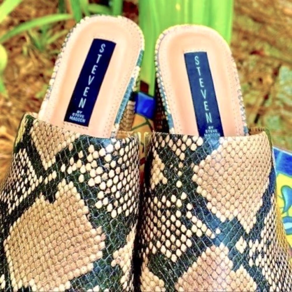 NEW STEVEN BY STEVE MADDEN SELMA PYTHON EMBOSSED … - image 3